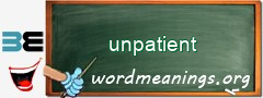 WordMeaning blackboard for unpatient